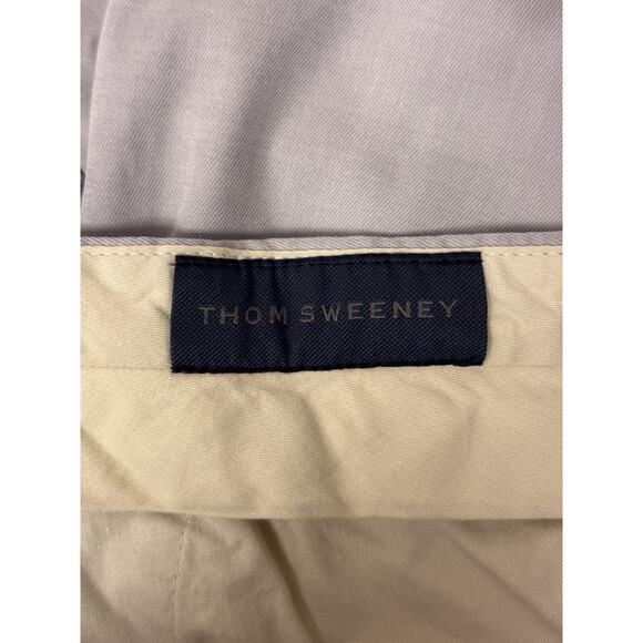 Thom Sweeney Pants 36 x 30 Mens Gray Cotton Wool Silk Lightweight Trouser - Picture 8 of 10